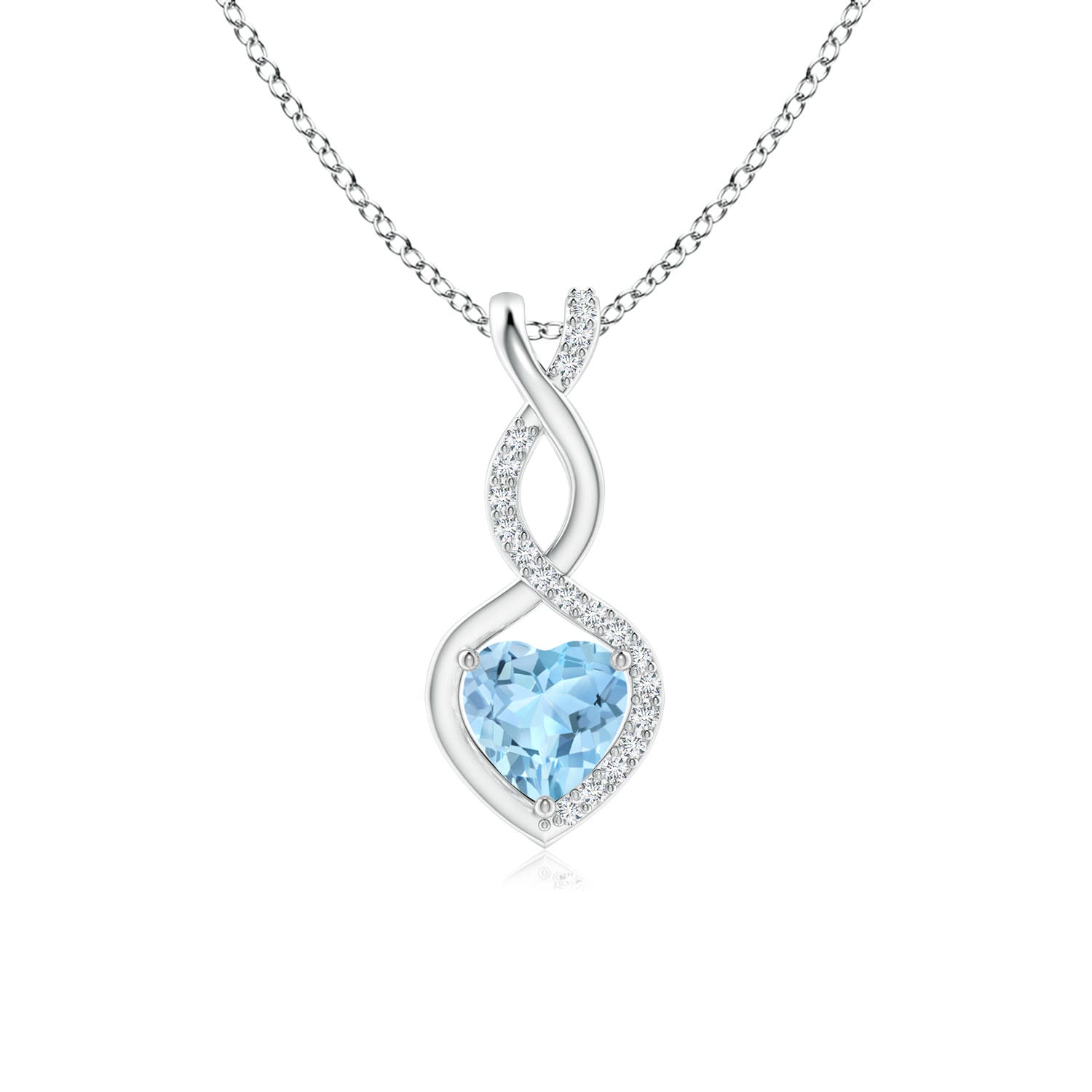 AAA - Aquamarine / 0.41 CT / 14 KT White Gold