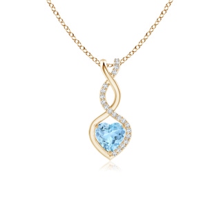 Heart AAA Aquamarine