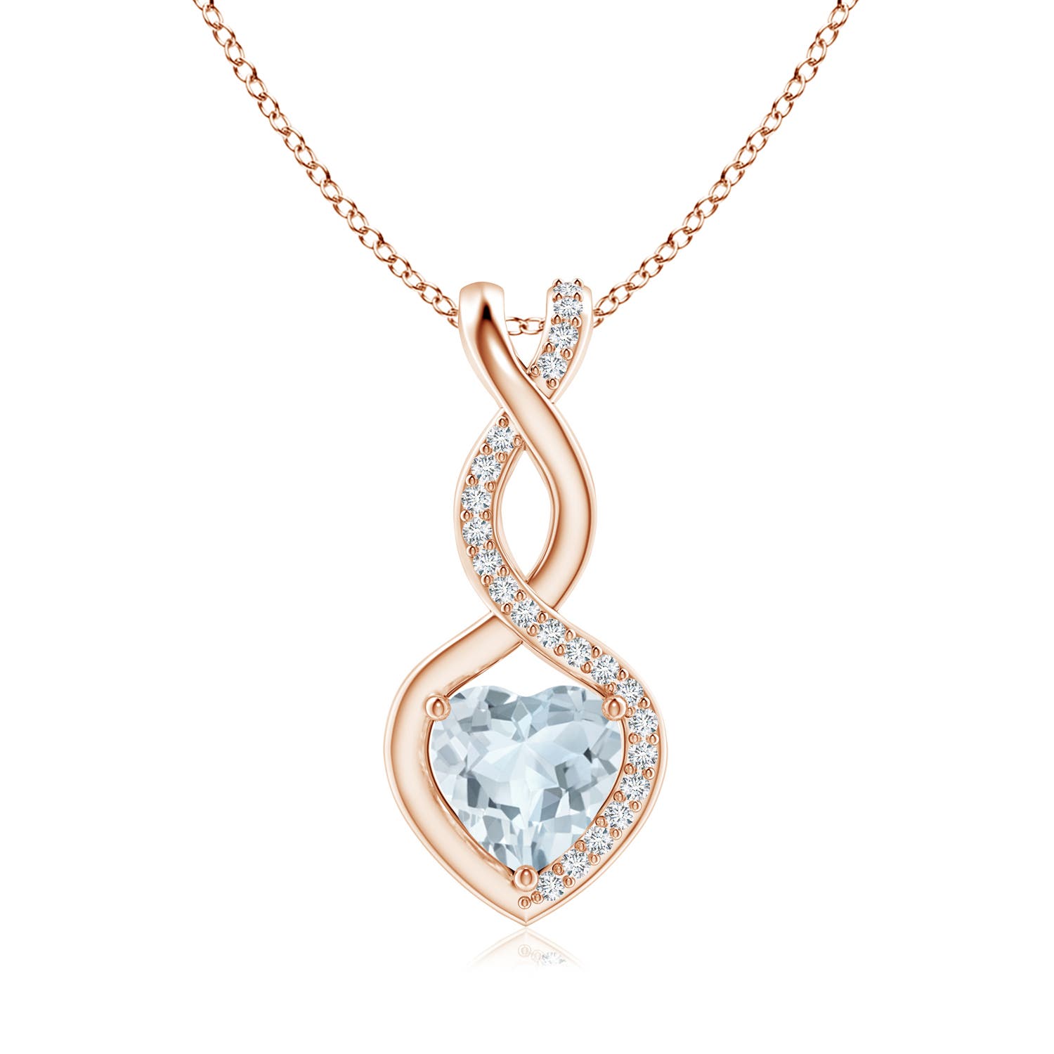 A - Aquamarine / 0.79 CT / 14 KT Rose Gold