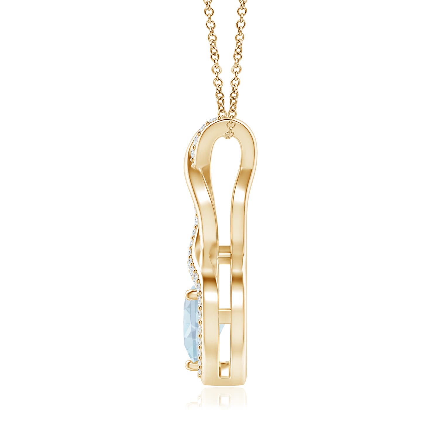 A - Aquamarine / 0.79 CT / 14 KT Yellow Gold