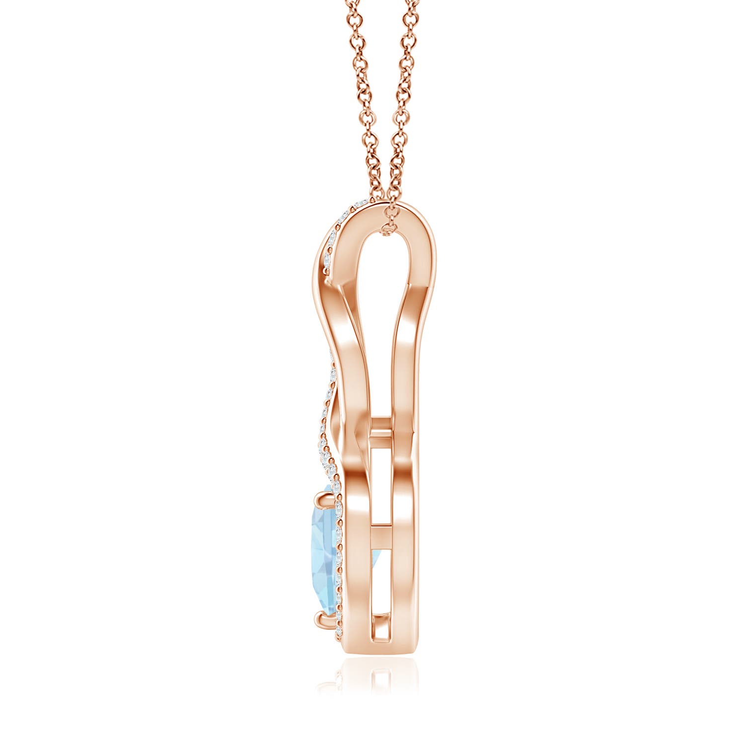 AA - Aquamarine / 0.79 CT / 14 KT Rose Gold