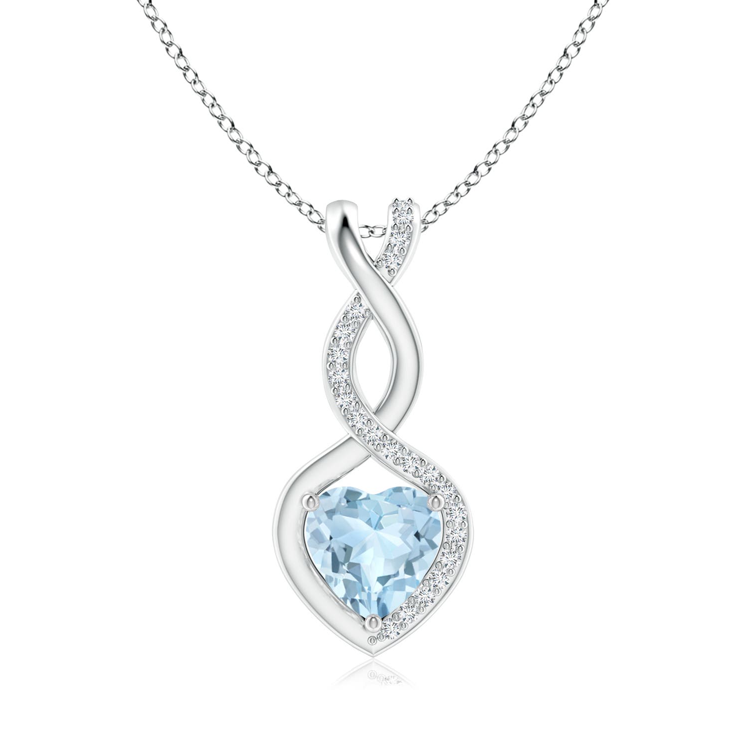 AA - Aquamarine / 0.79 CT / 14 KT White Gold