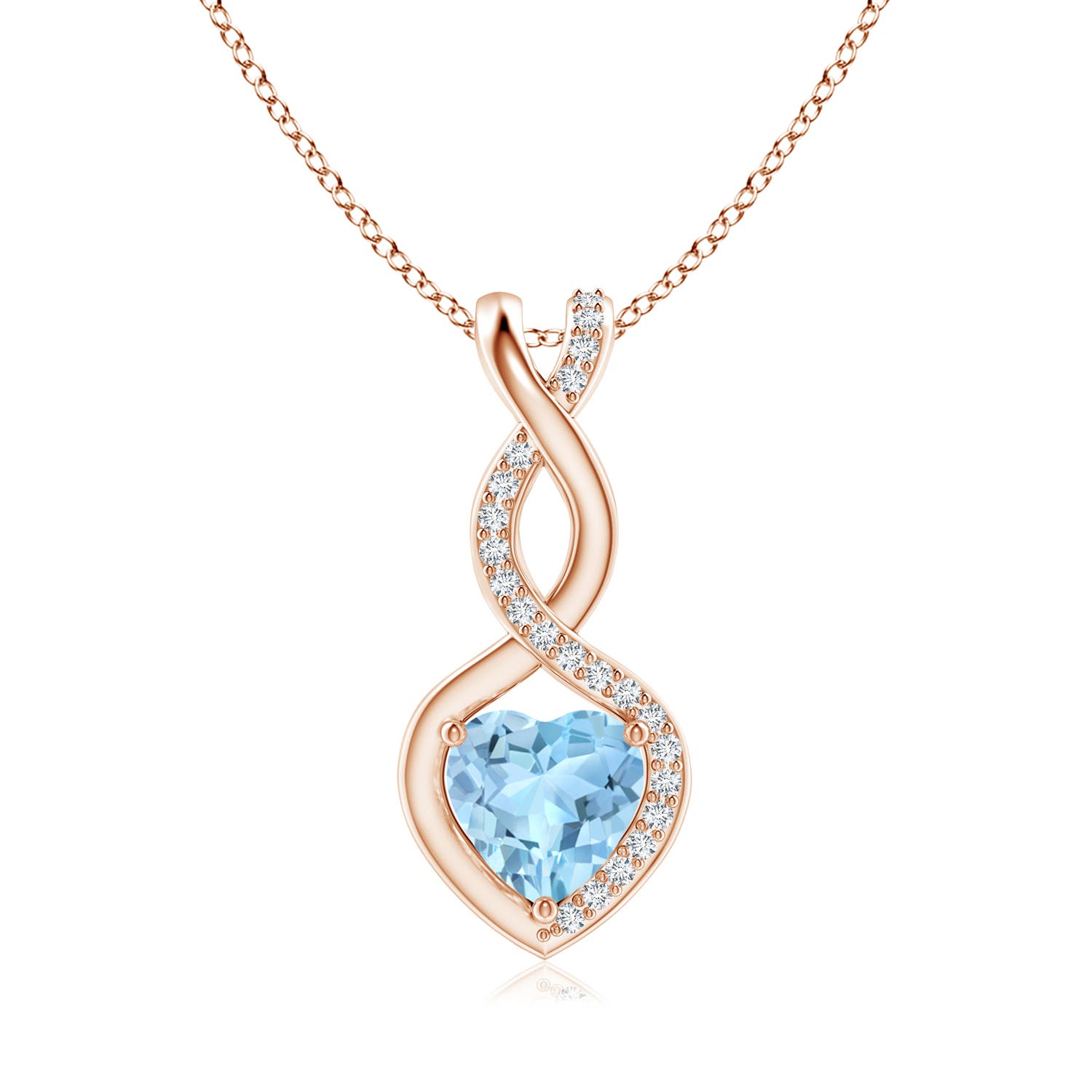 AAA - Aquamarine / 0.79 CT / 14 KT Rose Gold