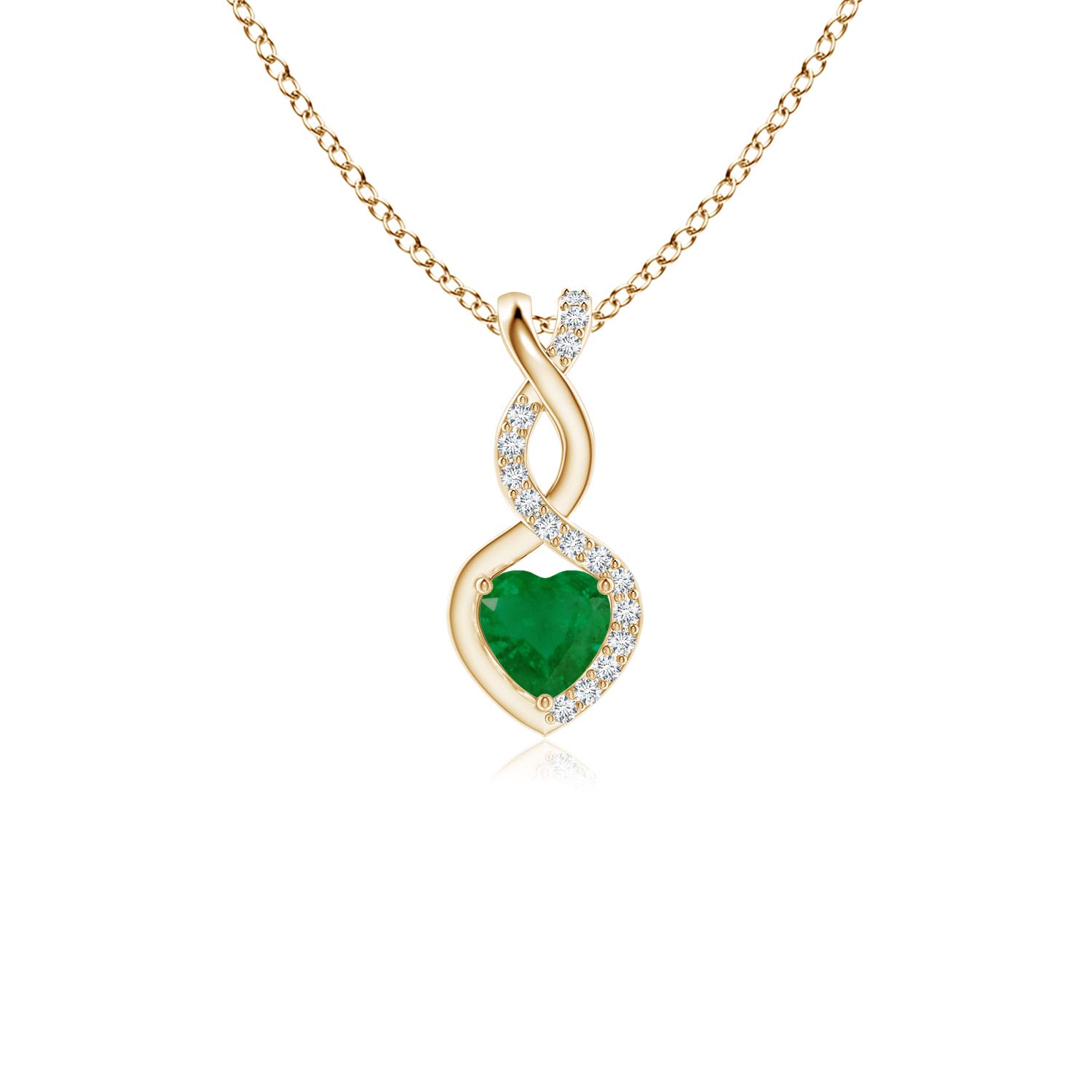Image Representation of the Yellow Gold Emerald Necklaces & Pendants