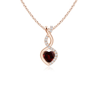Heart AA Garnet