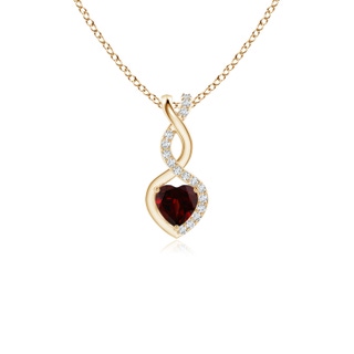 Heart AA Garnet