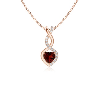 Heart AAA Garnet