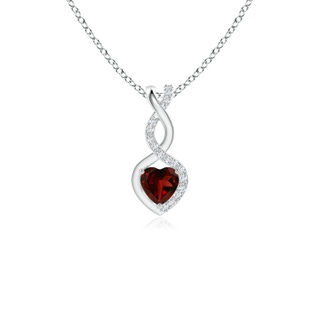 Heart AAA Garnet