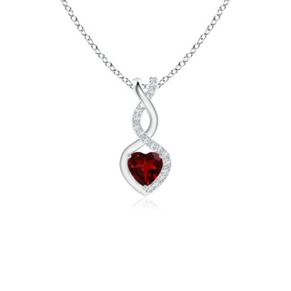 Heart AAAA Garnet