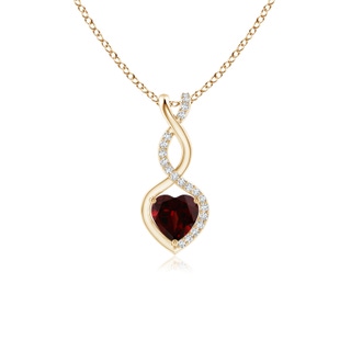 Heart AA Garnet