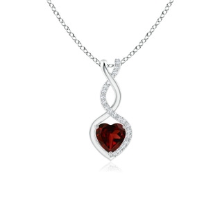 Heart AAA Garnet