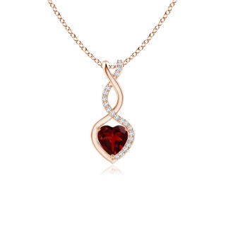 Heart AAAA Garnet