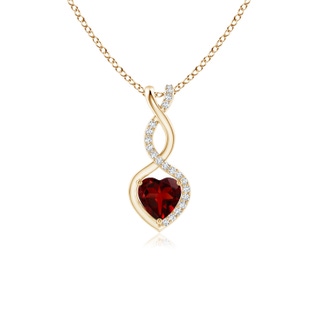Heart AAAA Garnet