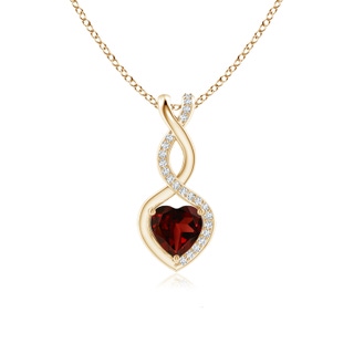 Heart AAA Garnet