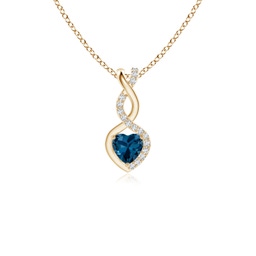 Fashion Yellow Gold London Blue Topaz Necklaces & Pendants