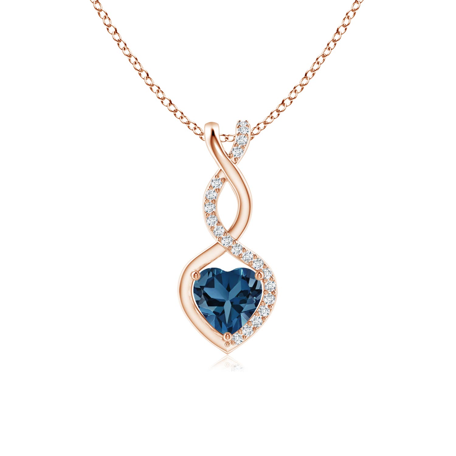 AA - London Blue Topaz / 0.64 CT / 14 KT Rose Gold