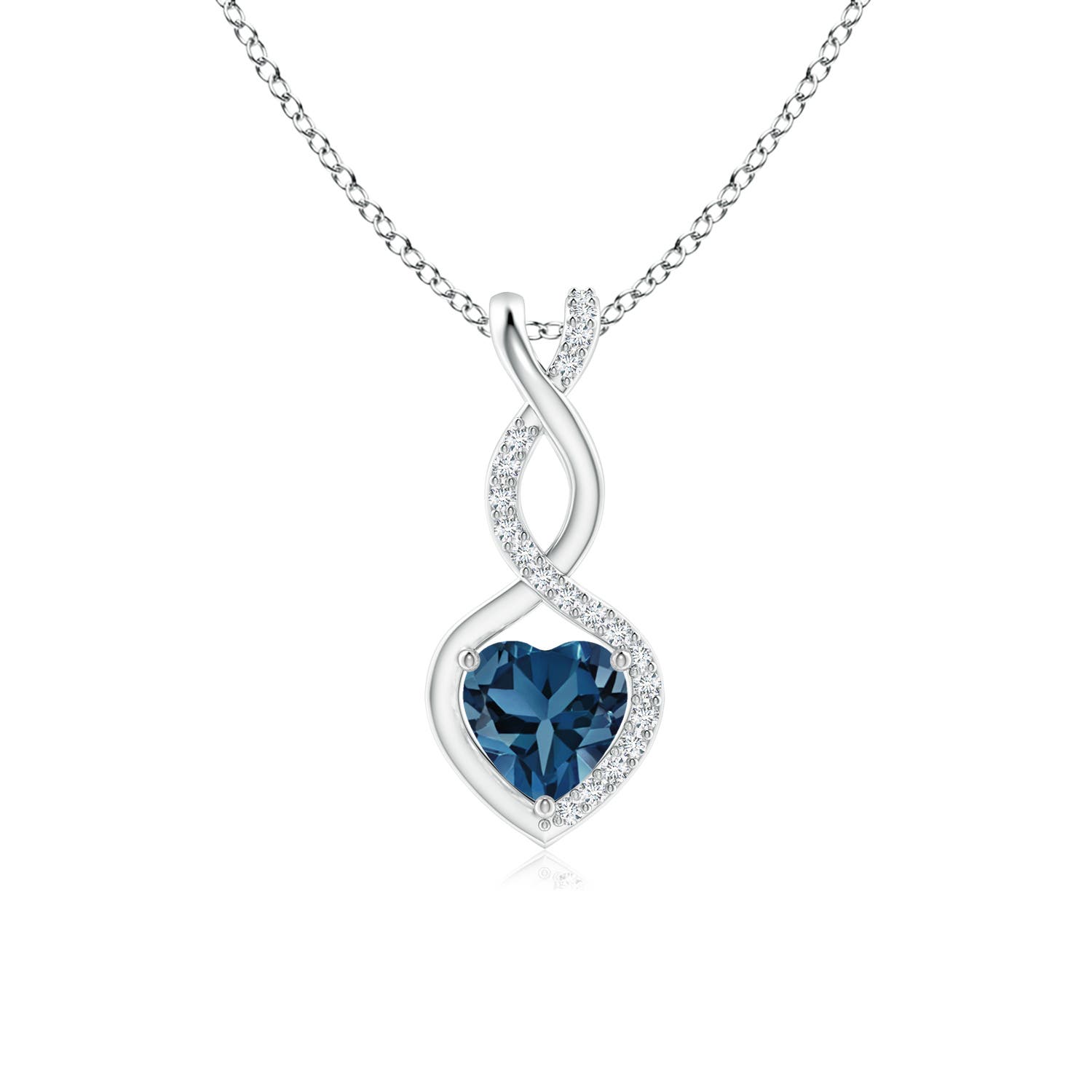 AA - London Blue Topaz / 0.64 CT / 14 KT White Gold