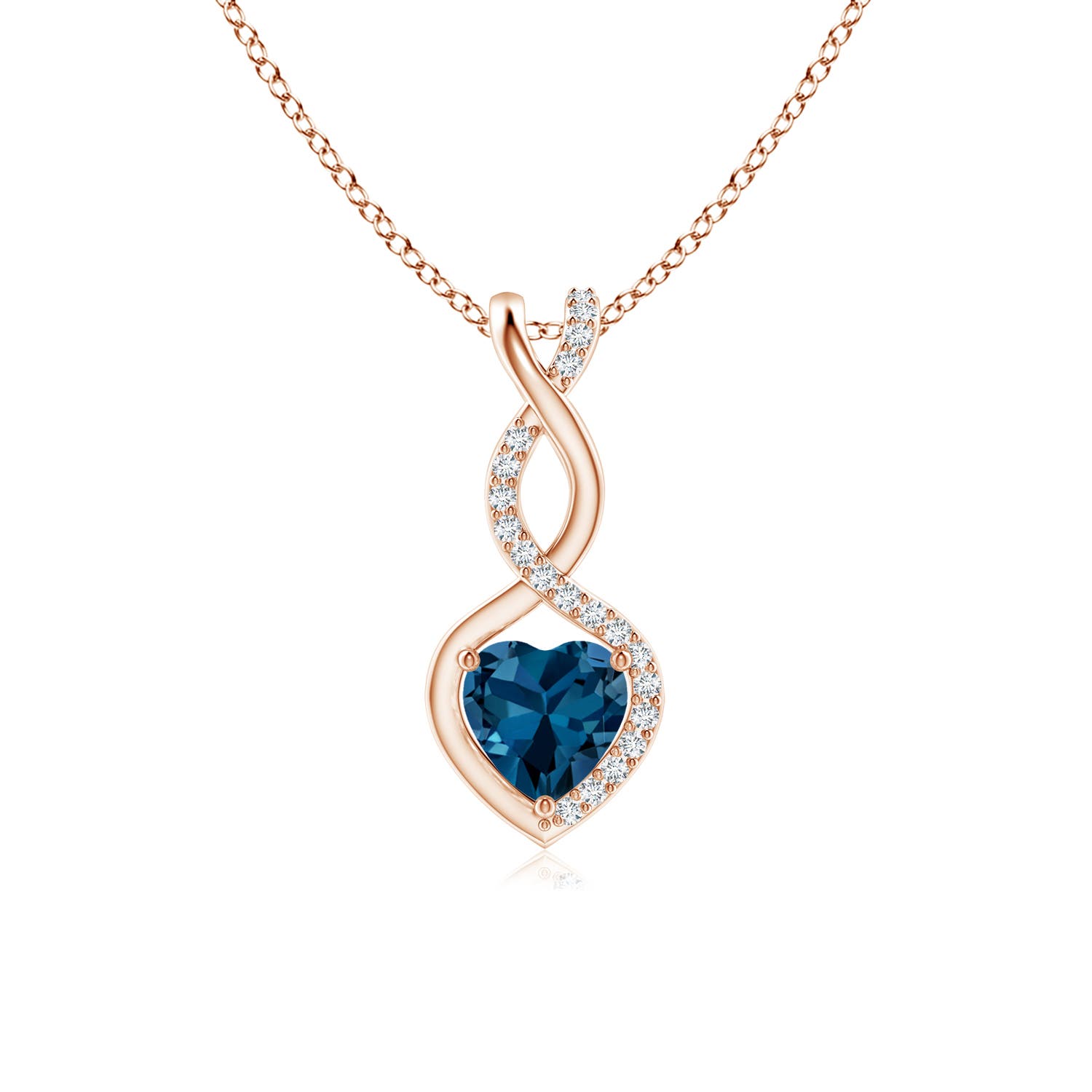 AAA - London Blue Topaz / 0.64 CT / 14 KT Rose Gold