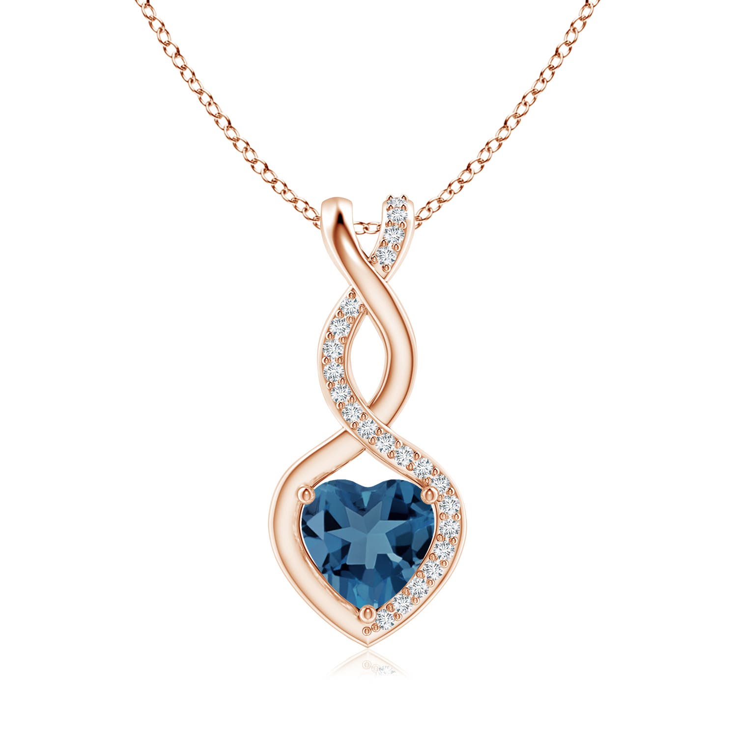 A - London Blue Topaz / 0.99 CT / 14 KT Rose Gold