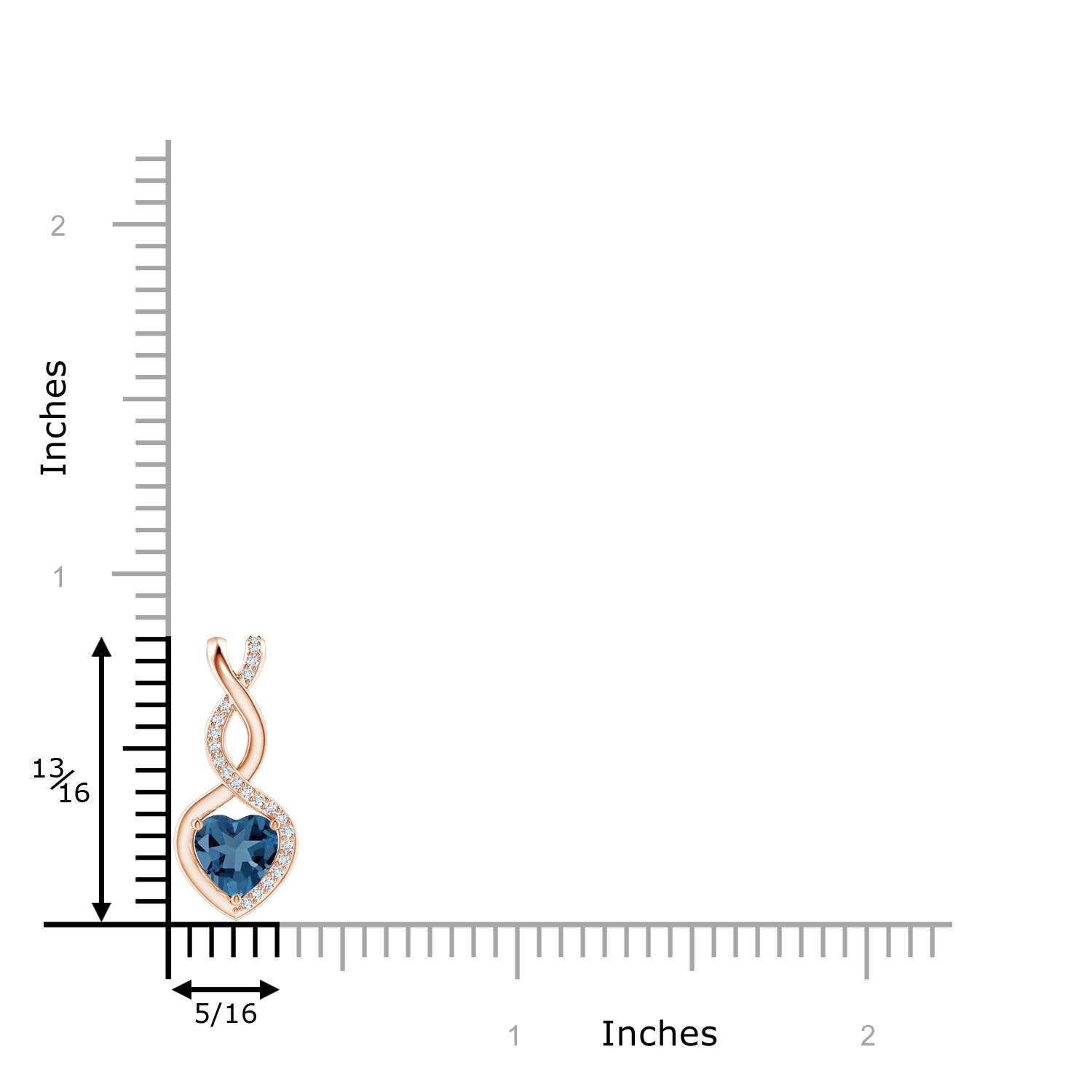 A - London Blue Topaz / 0.99 CT / 14 KT Rose Gold