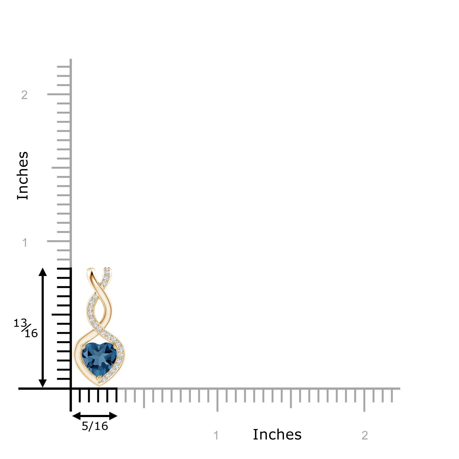 A - London Blue Topaz / 0.99 CT / 14 KT Yellow Gold