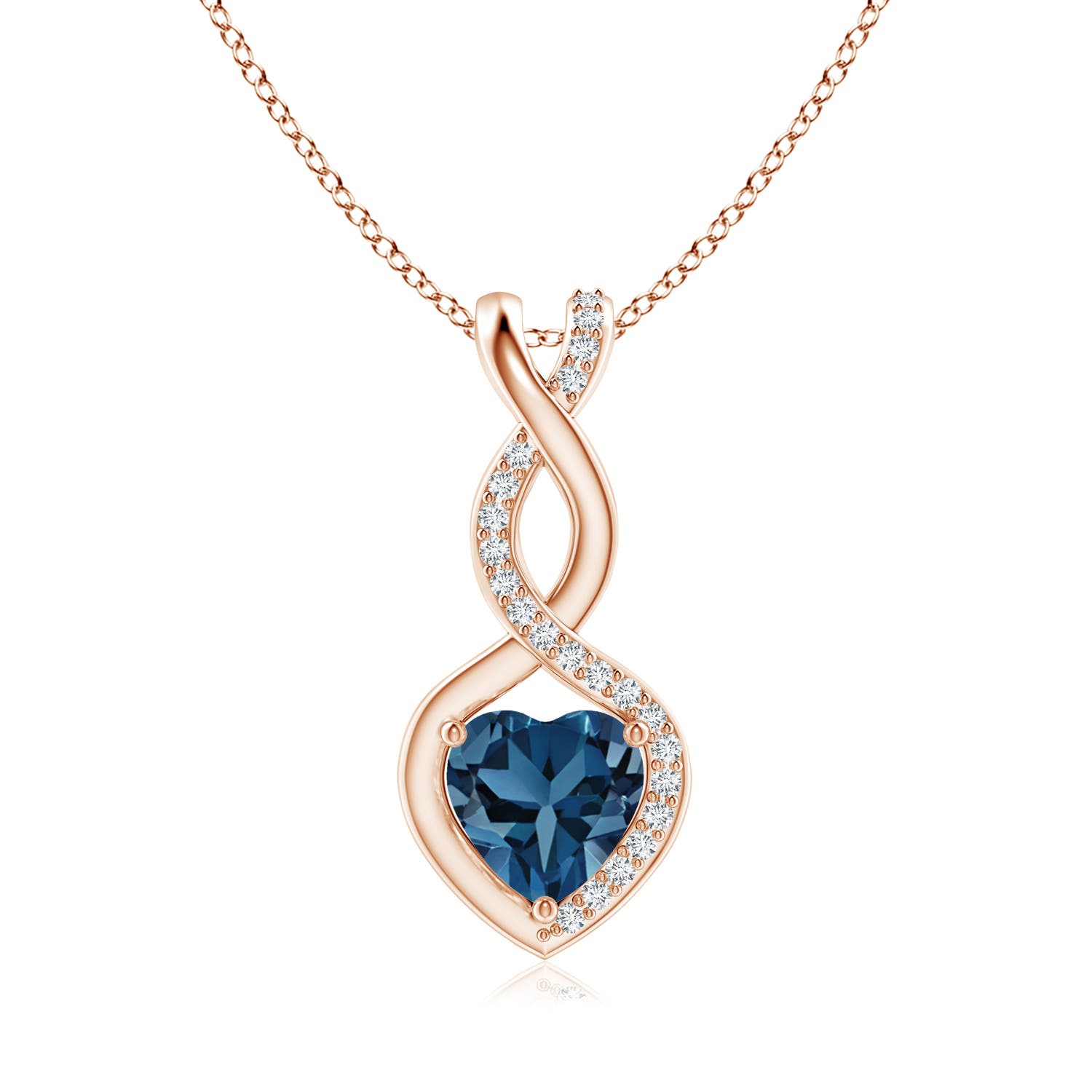 AA - London Blue Topaz / 0.99 CT / 14 KT Rose Gold