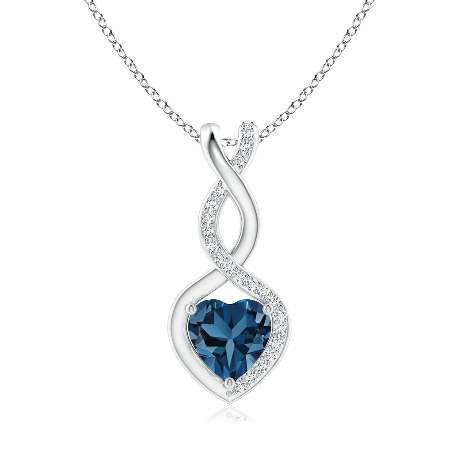 AA - London Blue Topaz / 0.99 CT / 14 KT White Gold