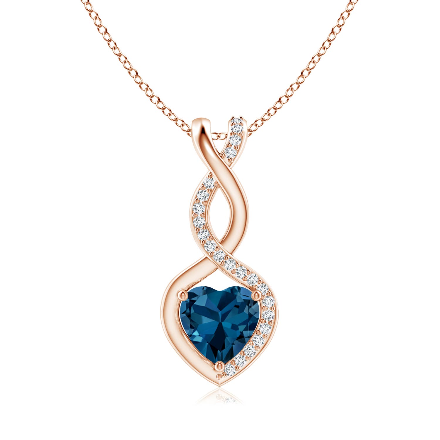 AAA - London Blue Topaz / 0.99 CT / 14 KT Rose Gold