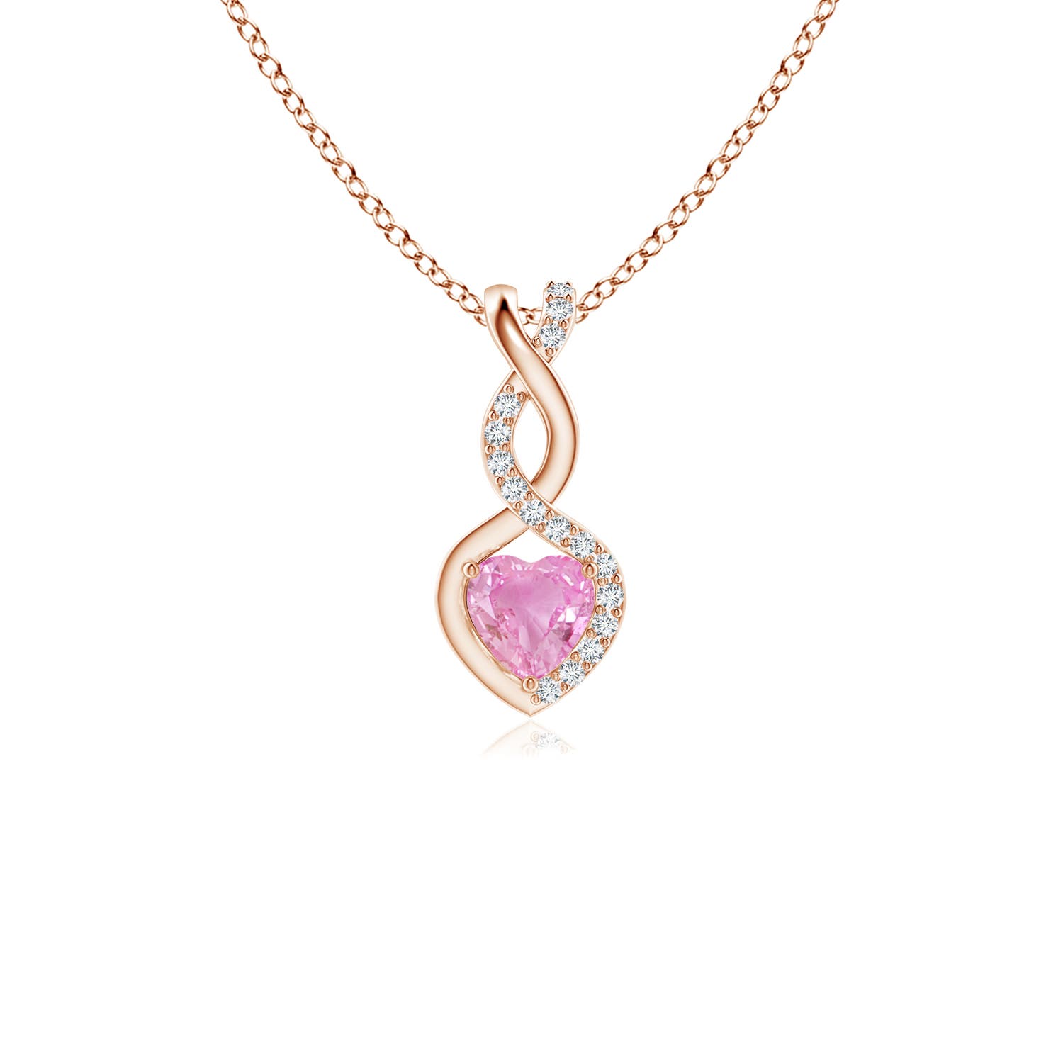 A - Pink Sapphire / 0.3 CT / 14 KT Rose Gold