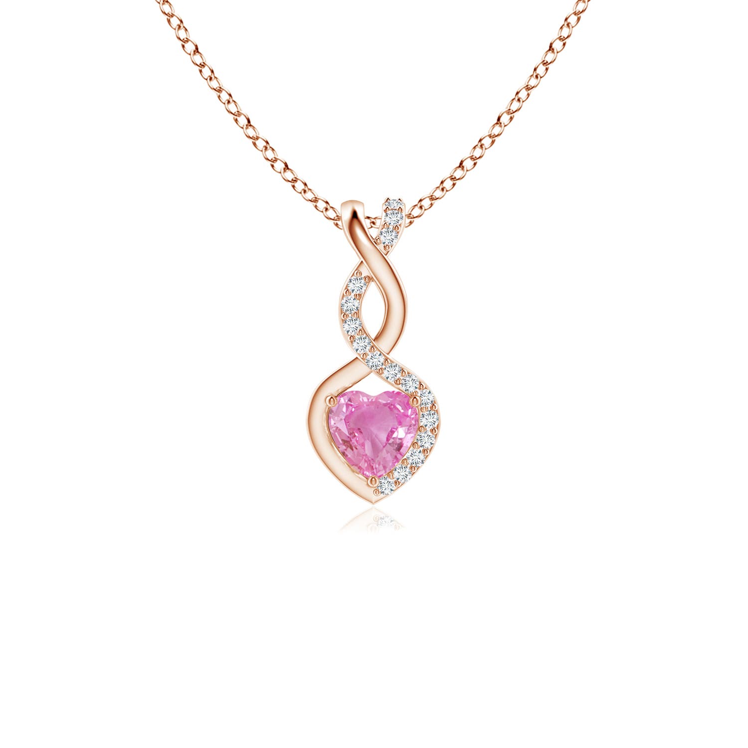 AA - Pink Sapphire / 0.3 CT / 14 KT Rose Gold