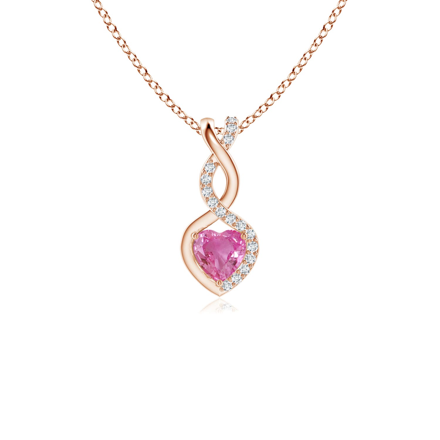 AAA - Pink Sapphire / 0.3 CT / 14 KT Rose Gold