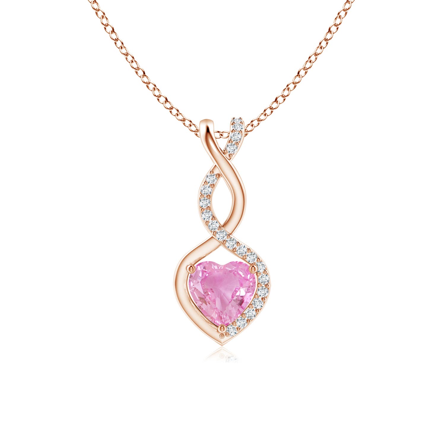 A - Pink Sapphire / 0.61 CT / 14 KT Rose Gold