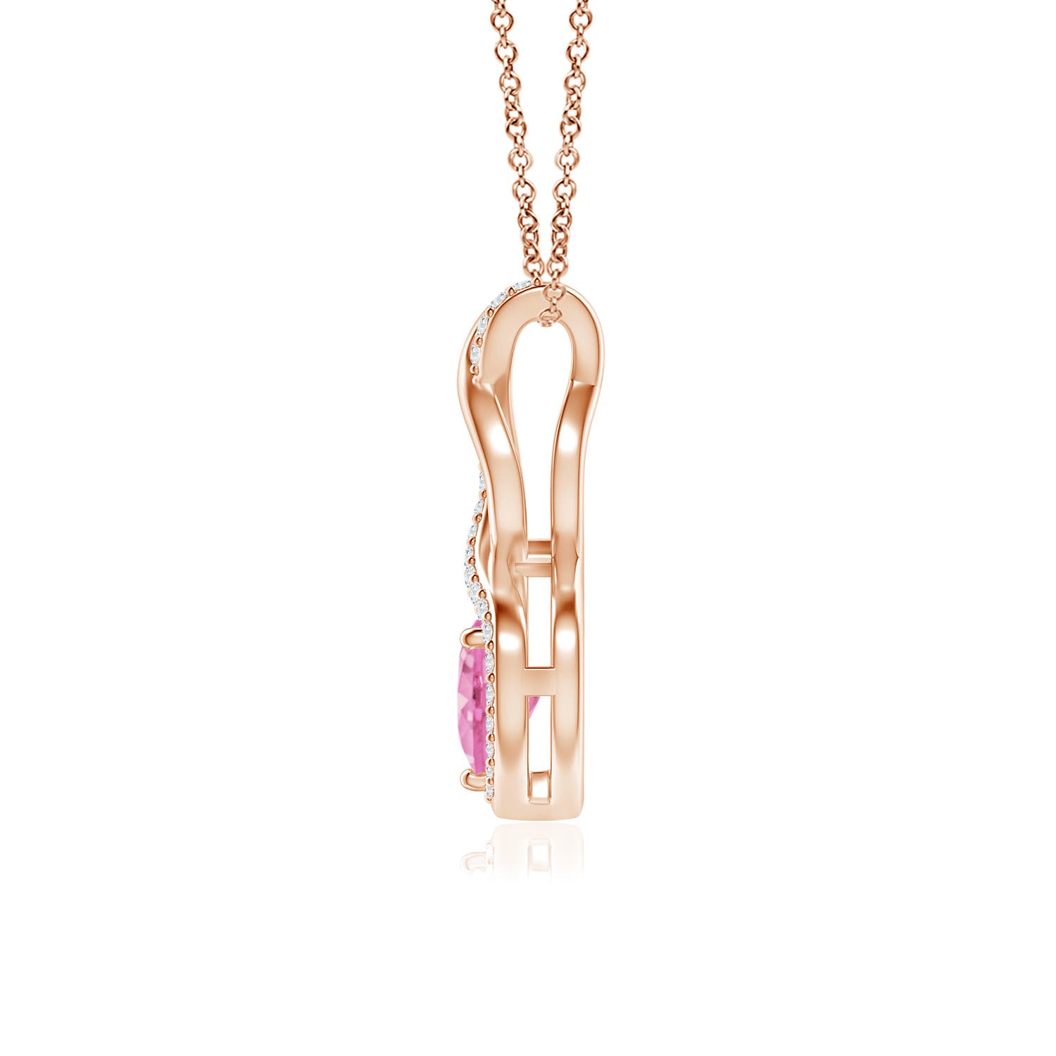 A - Pink Sapphire / 0.61 CT / 14 KT Rose Gold