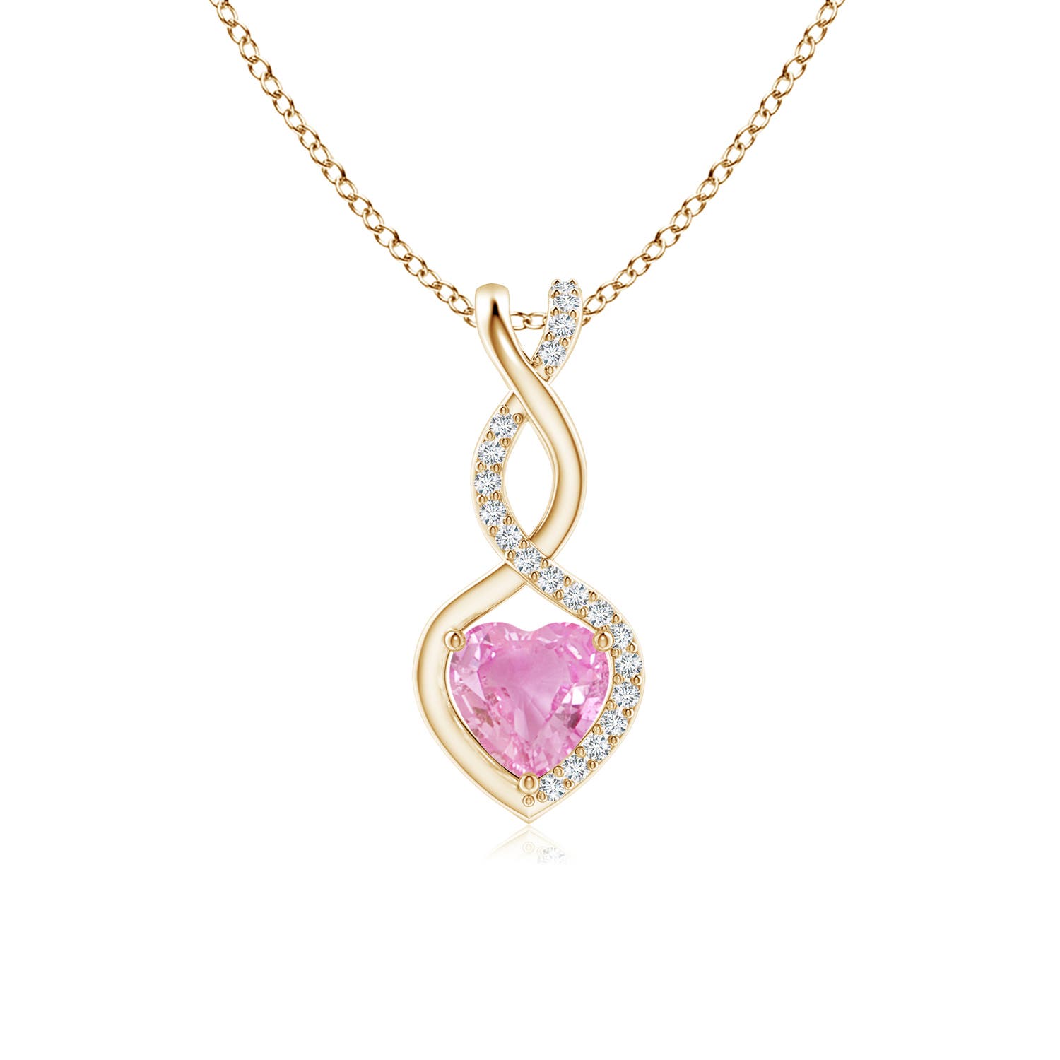 A - Pink Sapphire / 0.61 CT / 14 KT Yellow Gold