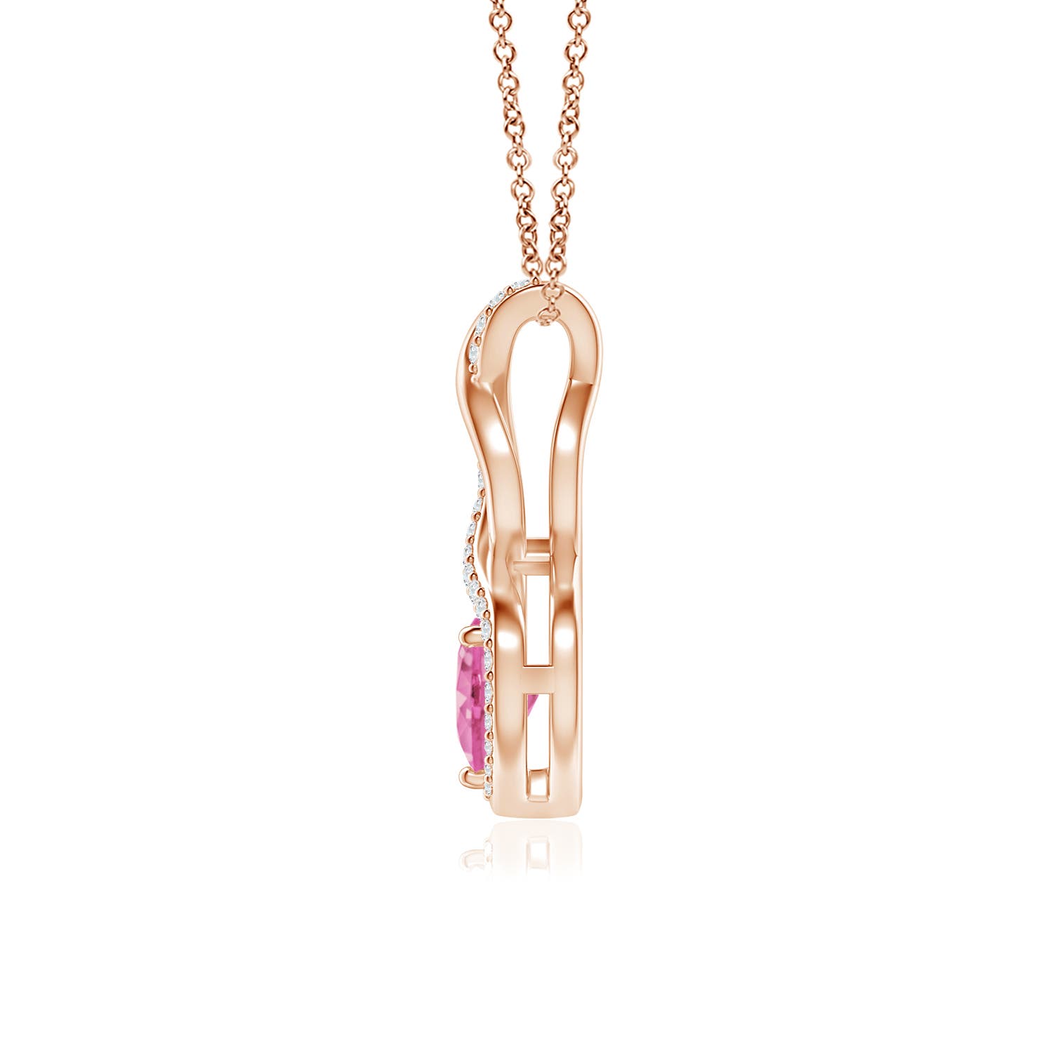 AA - Pink Sapphire / 0.61 CT / 14 KT Rose Gold