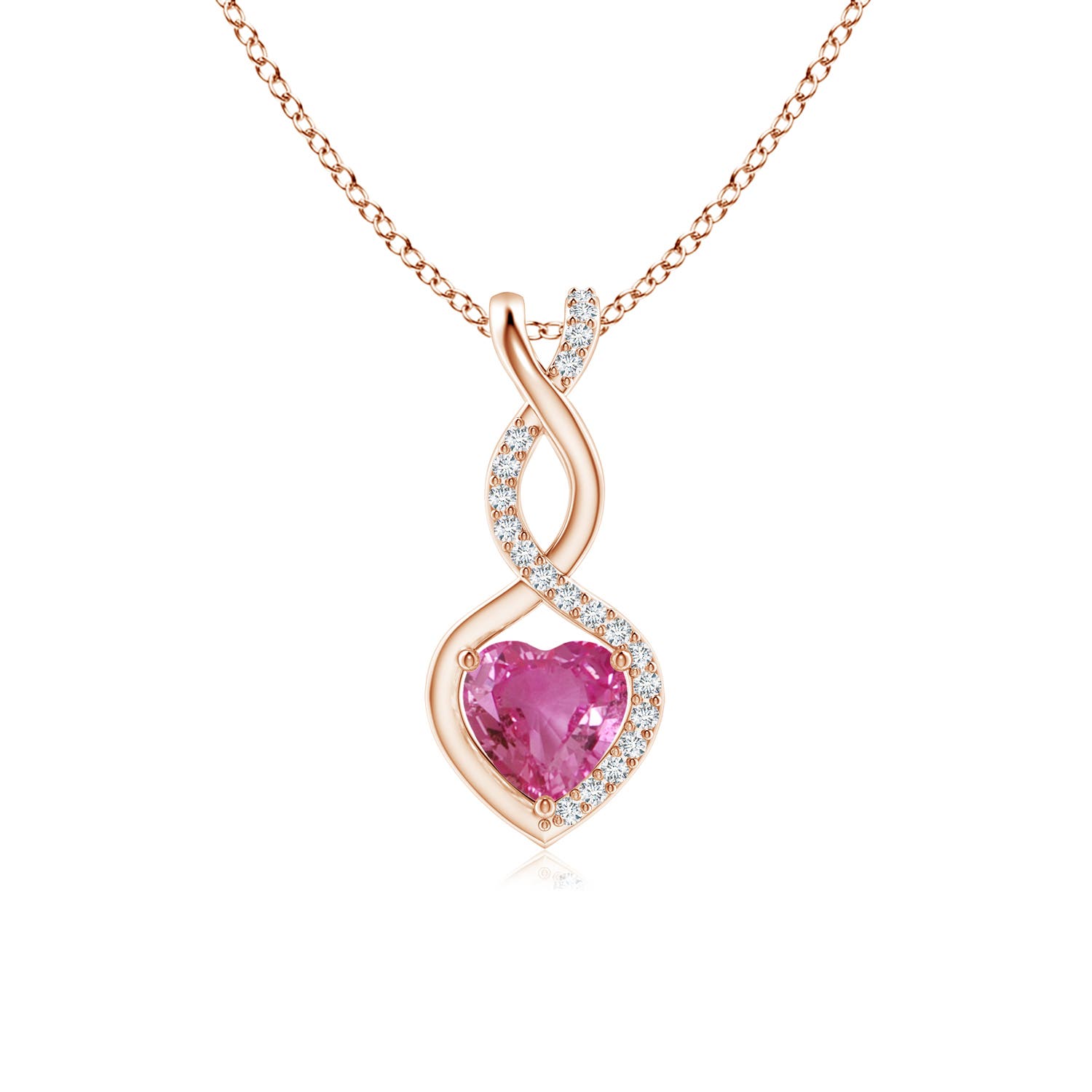 AAAA - Pink Sapphire / 0.61 CT / 14 KT Rose Gold