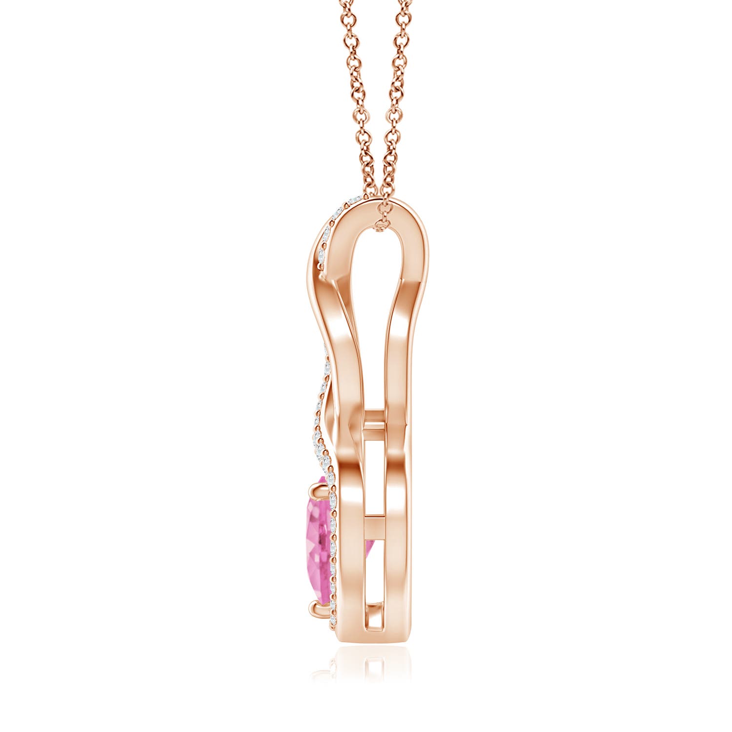 A - Pink Sapphire / 0.89 CT / 14 KT Rose Gold