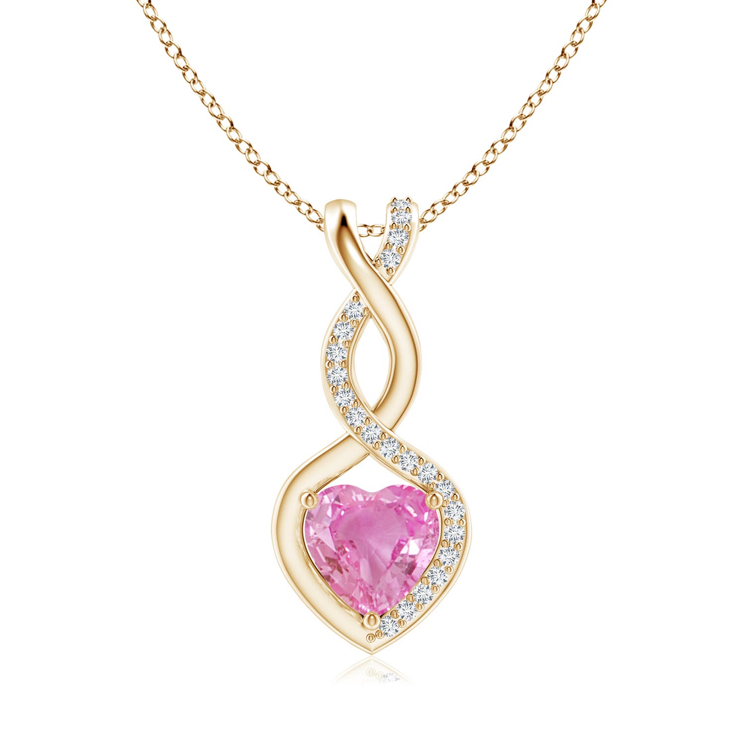 AA - Pink Sapphire / 0.89 CT / 14 KT Yellow Gold