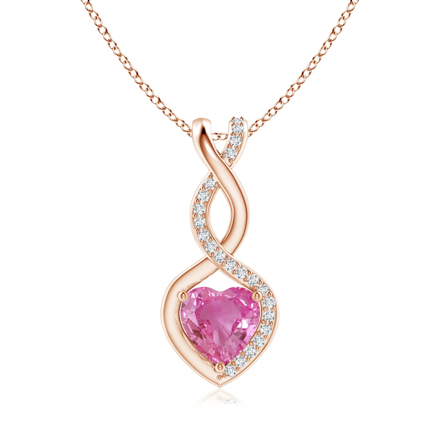 AAA - Pink Sapphire / 0.89 CT / 14 KT Rose Gold