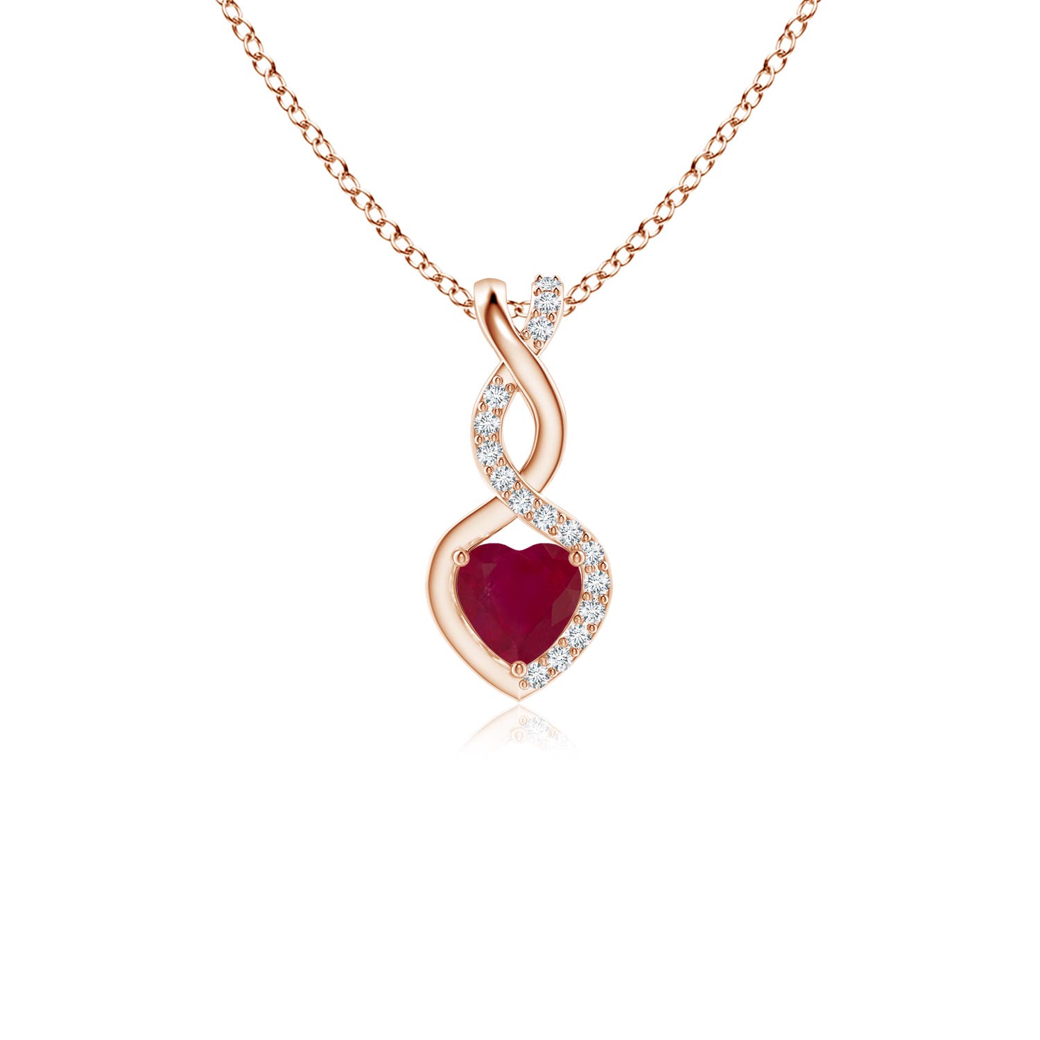 A - Ruby / 0.35 CT / 14 KT Rose Gold