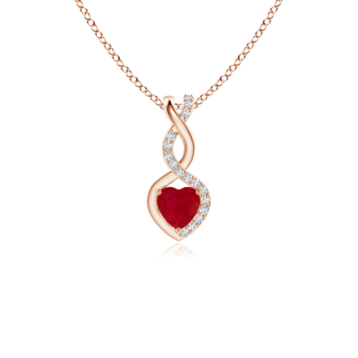 AA - Ruby / 0.35 CT / 14 KT Rose Gold