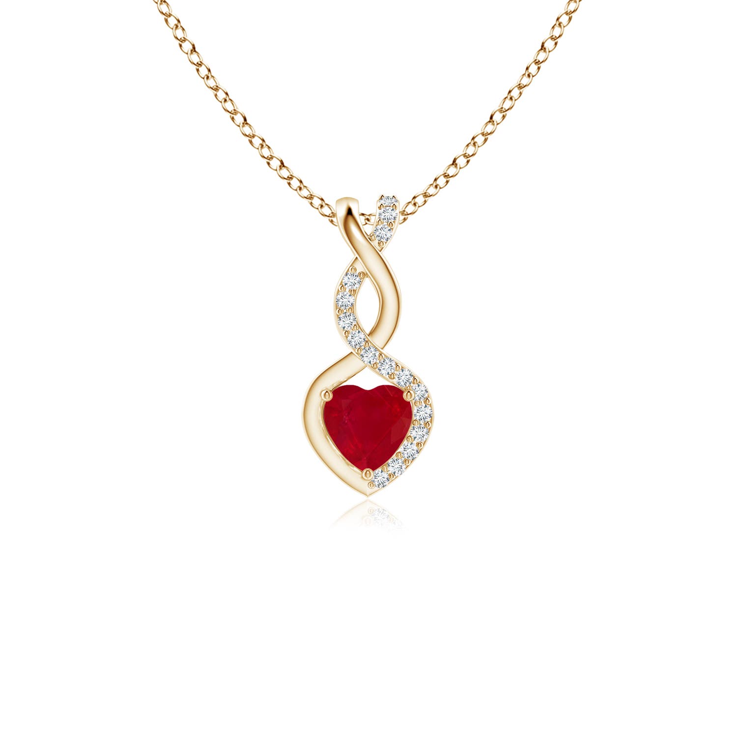AA - Ruby / 0.35 CT / 14 KT Yellow Gold
