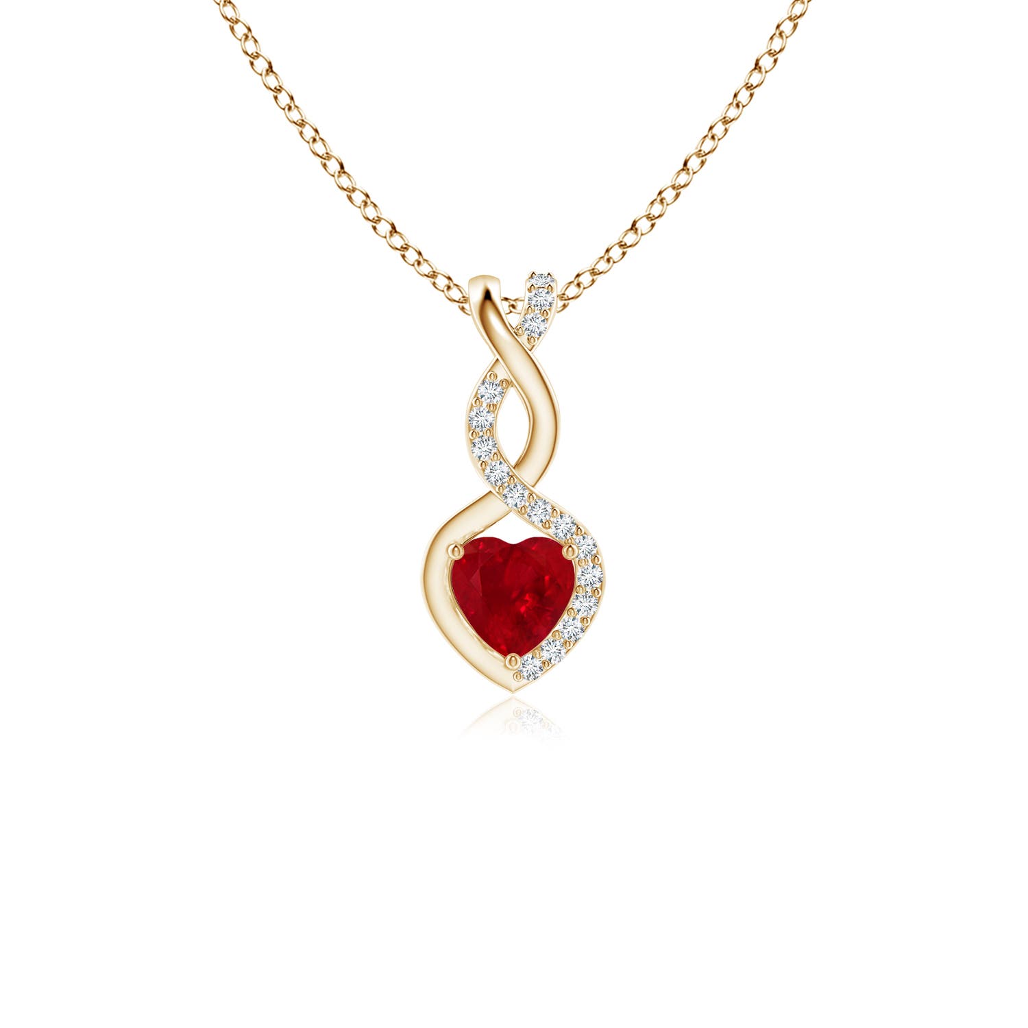 AAA - Ruby / 0.35 CT / 14 KT Yellow Gold