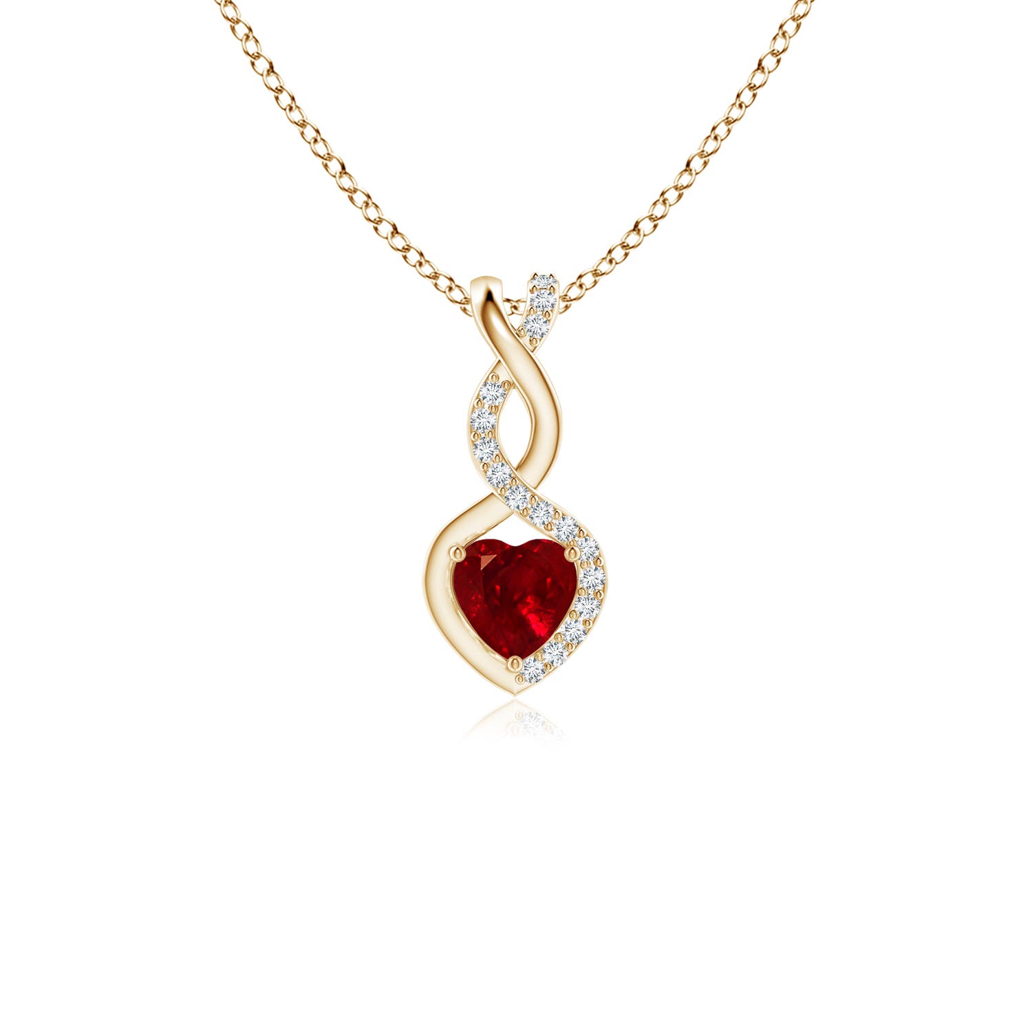 AAAA - Ruby / 0.35 CT / 14 KT Yellow Gold
