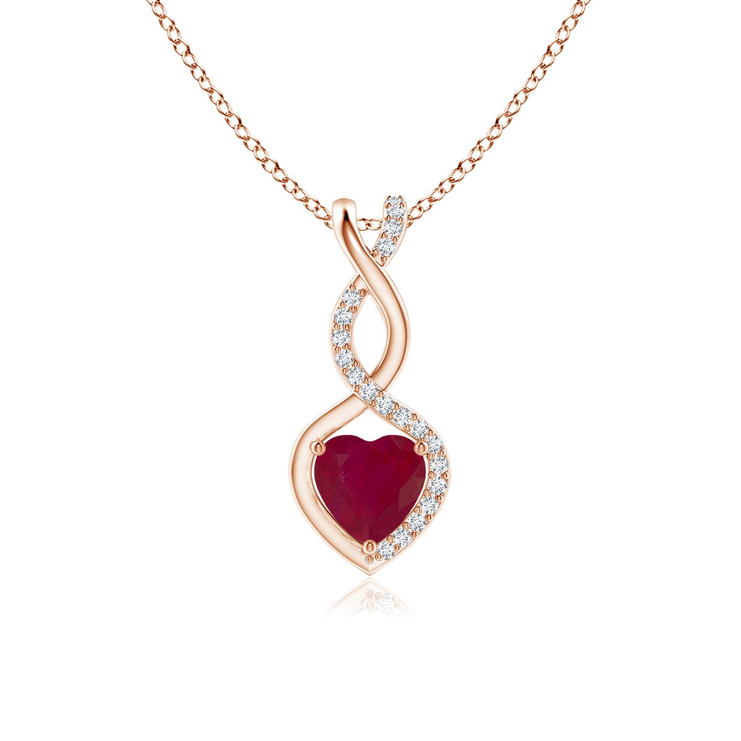 A - Ruby / 0.61 CT / 14 KT Rose Gold