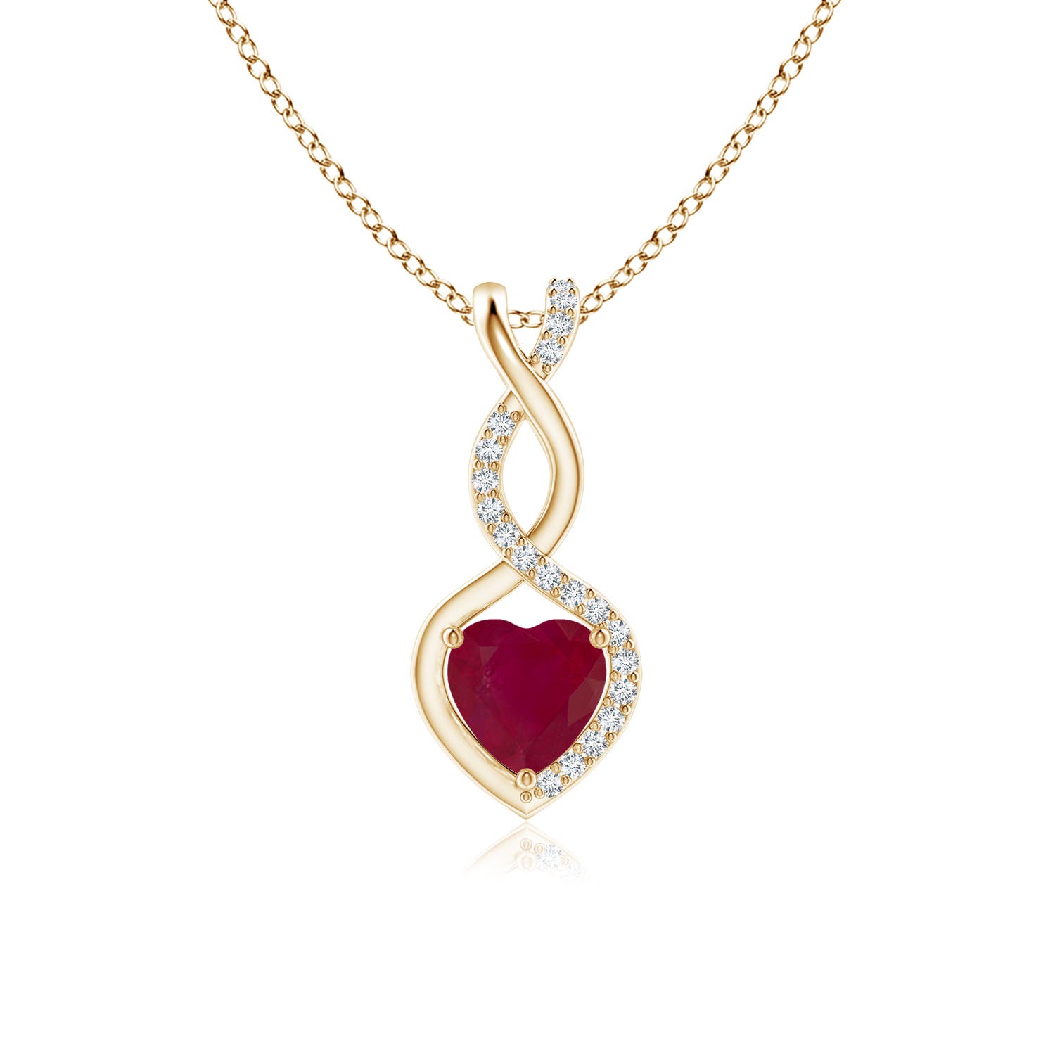 A - Ruby / 0.61 CT / 14 KT Yellow Gold