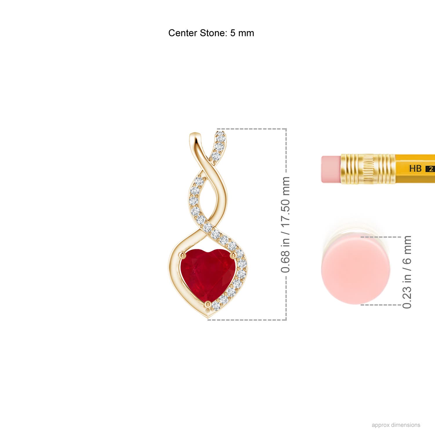 AA - Ruby / 0.61 CT / 14 KT Yellow Gold