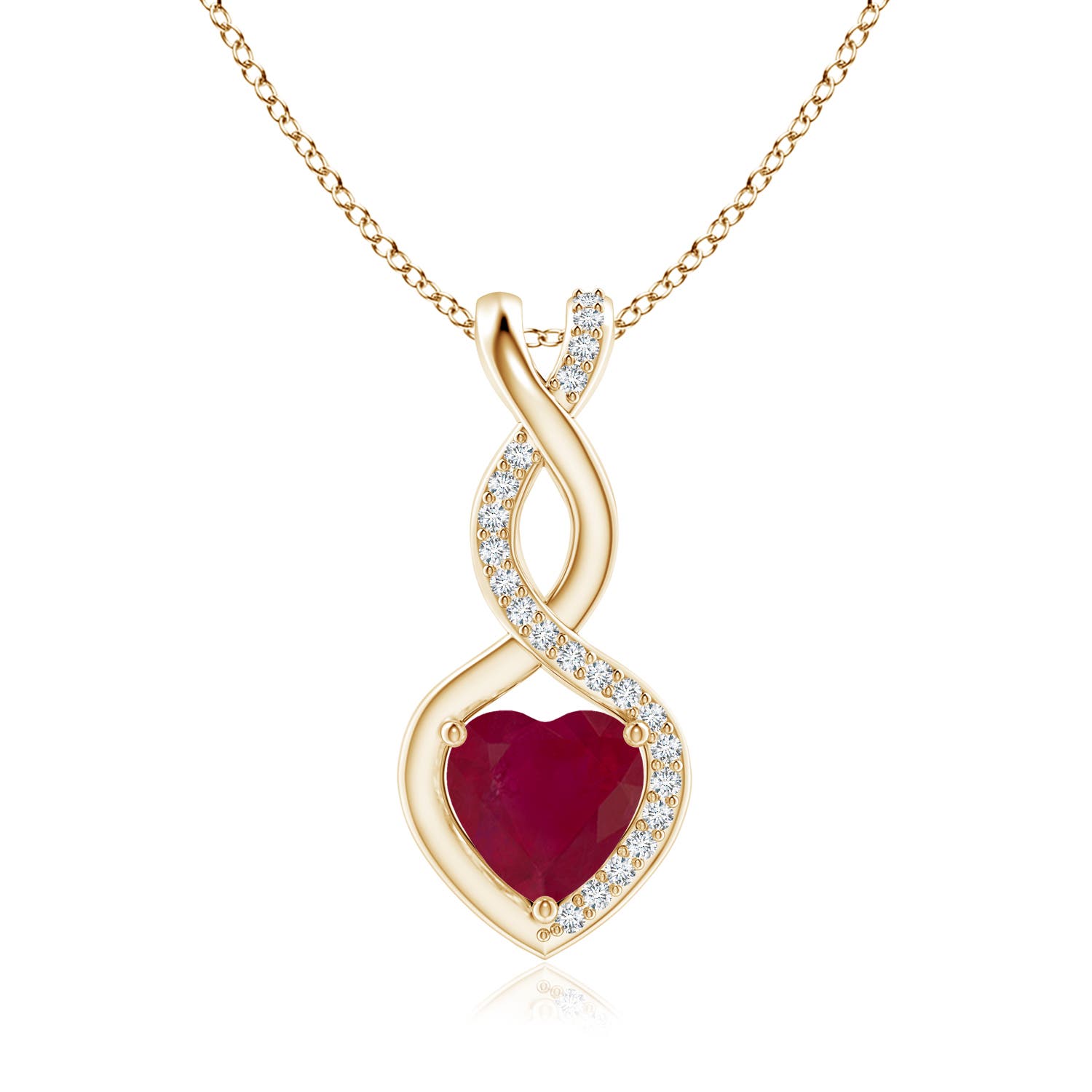 A - Ruby / 0.88 CT / 14 KT Yellow Gold