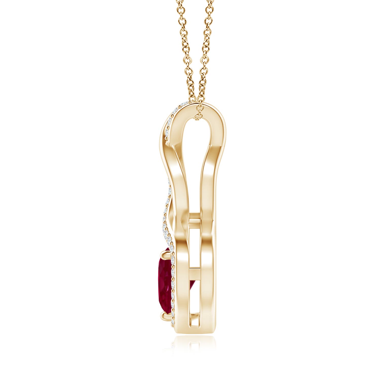 A - Ruby / 0.88 CT / 14 KT Yellow Gold