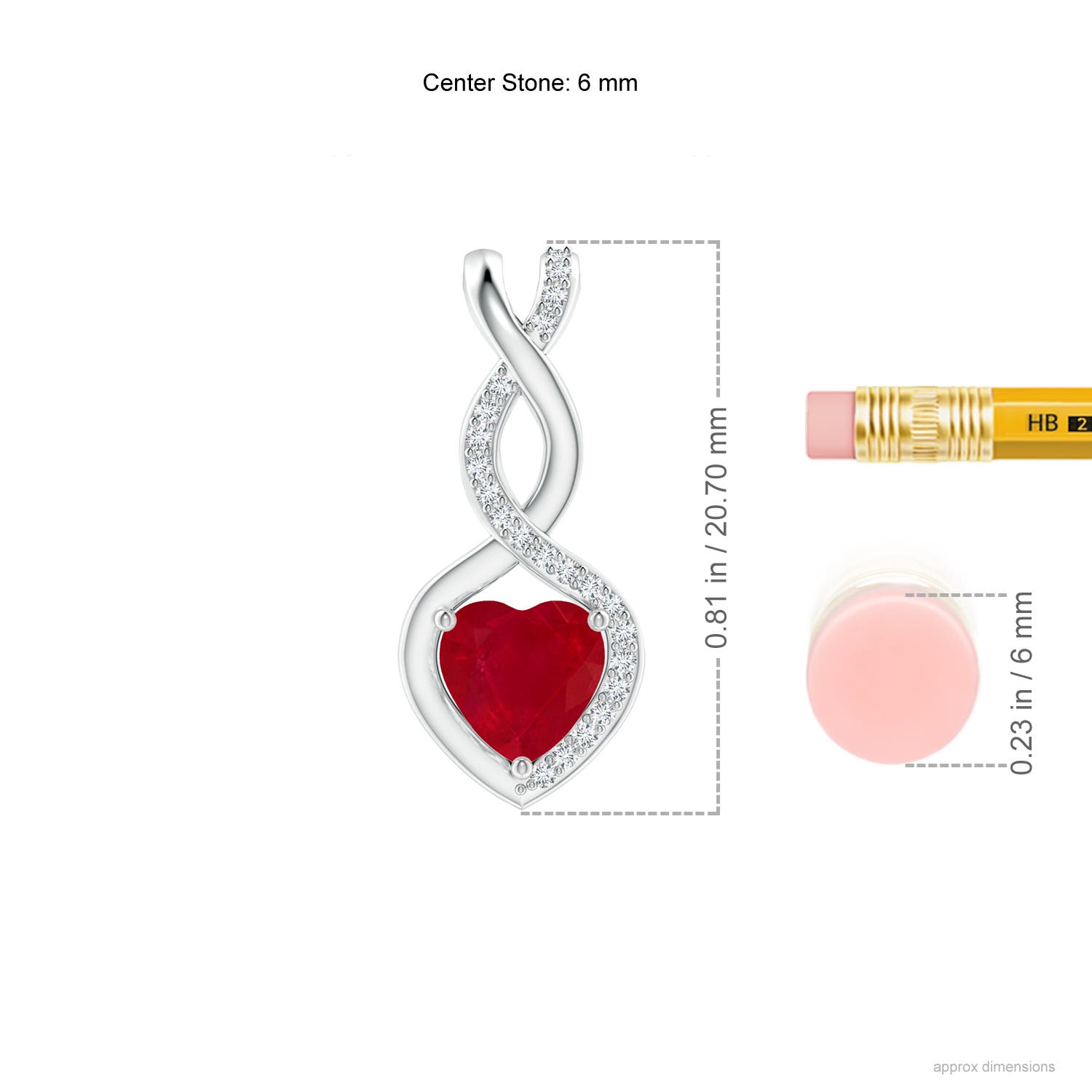 AA - Ruby / 0.88 CT / 14 KT White Gold